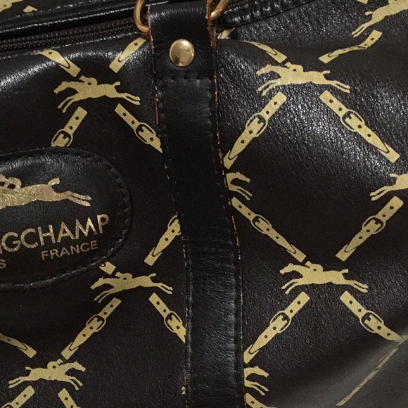 Longchamp vintage brown leather Boston bag - Picture 7 of 16